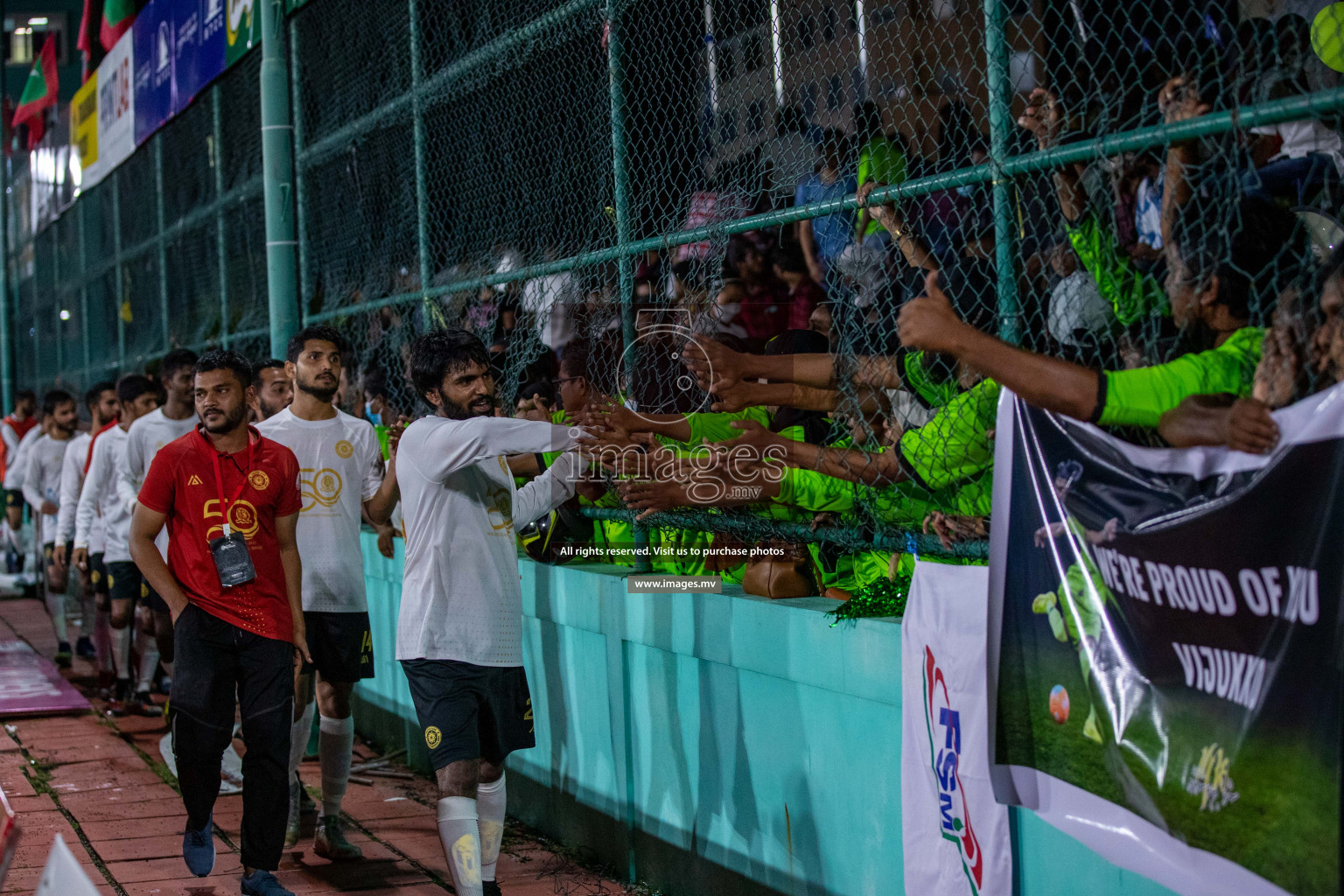 Team FSM Vs Prisons Club in the Semi Finals of Club Maldives 2021 held in Hulhumale, Maldives on 15 December 2021. Photos: Ismail Thoriq / images.mv