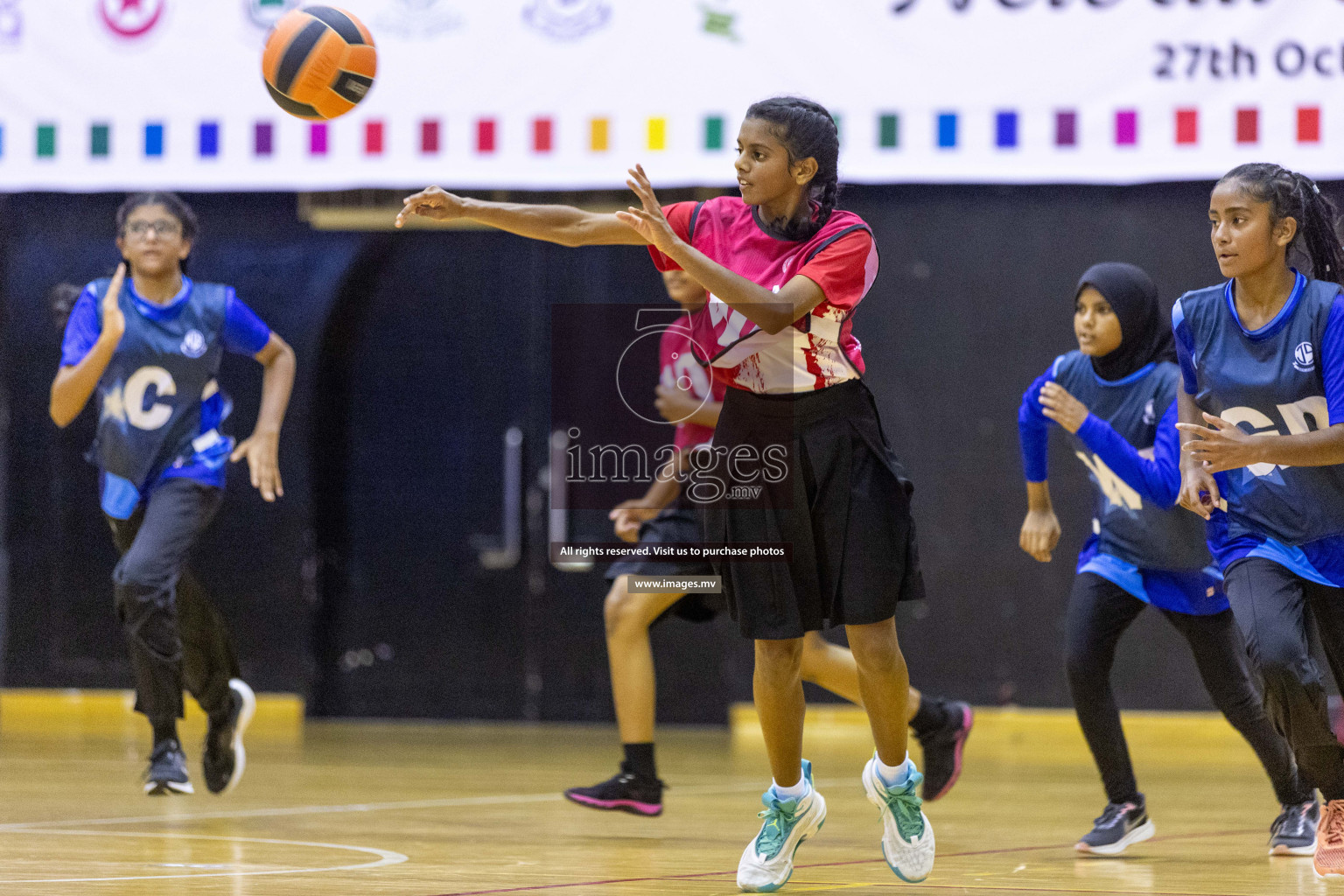 Day7 of 24th Interschool Netball Tournament 2023 was held in Social Center, Male', Maldives on 2nd November 2023. Photos: Nausham Waheed / images.mv