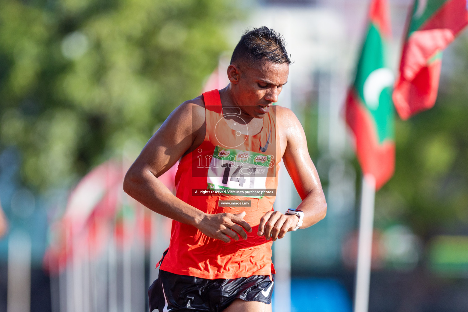 Day 2 of National Athletics Championship 2023 was held in Ekuveni Track at Male', Maldives on Saturday, 25th November 2023. Photos: Nausham Waheed / images.mv