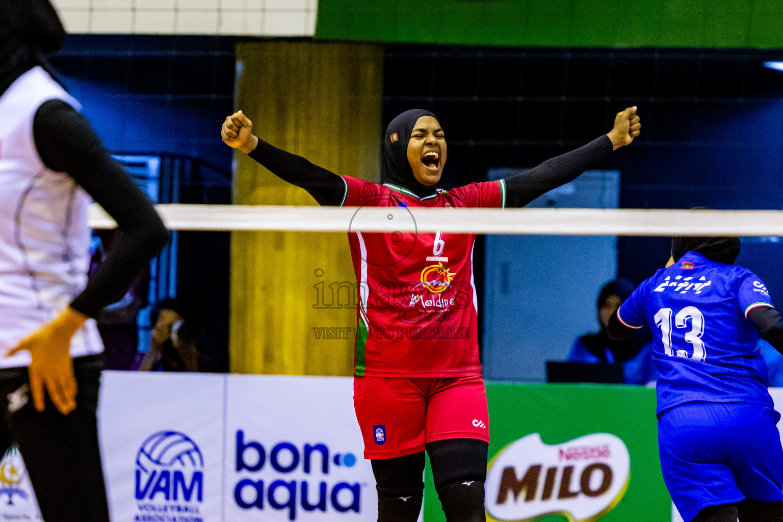 Final of CAVA Woman's Volleyball Challenge Cup 2024 was held in Social Center, Male', Maldives on Wednesday, 11th September 2024. Photos: Nausham Waheed / images.mv