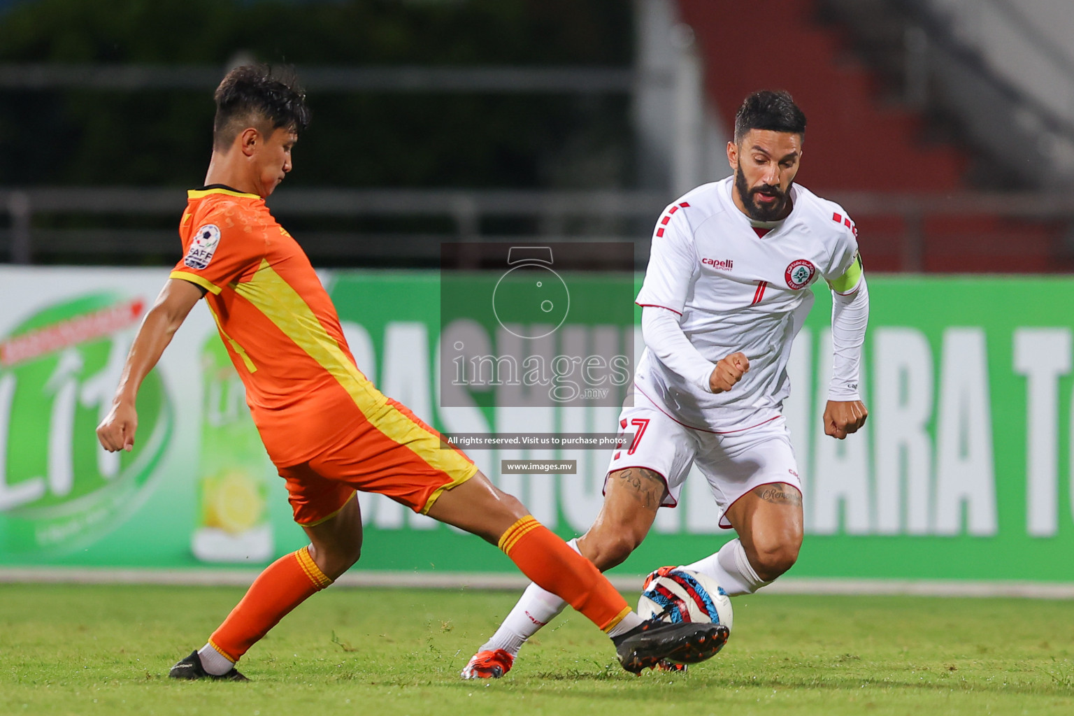 Bhutan vs Lebanon in SAFF Championship 2023 held in Sree Kanteerava Stadium, Bengaluru, India, on Sunday, 25th June 2023. Photos: Nausham Waheed / images.mv