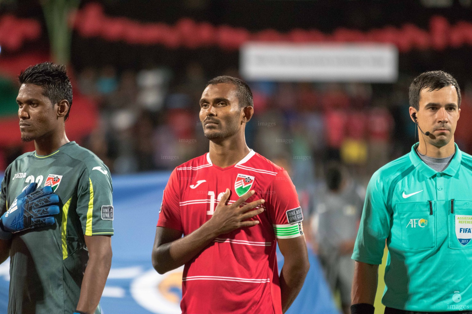 Asian Cup Qualifier between Maldives and Oman in National Stadium, on 10 October 2017 Male' Maldives. ( Images.mv Photo: Abdulla Abeedh )