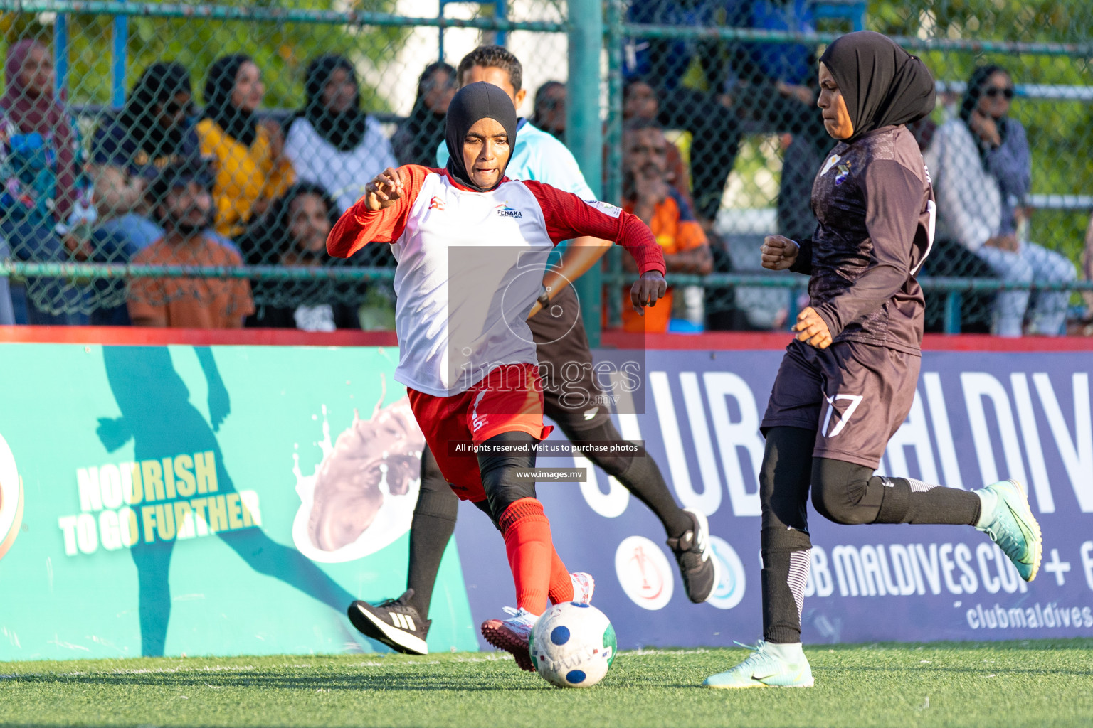 DSC vs Fenaka in Eighteen Thirty 2023 held in Hulhumale, Maldives, on Monday, 14th August 2023. Photos: Nausham Waheed / images.mv