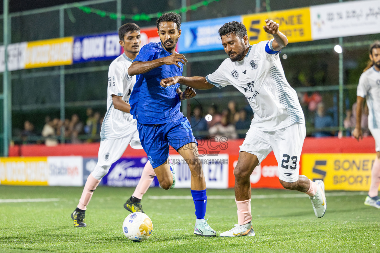 Sh Bilehfehi vs Sh Lhaimagu in Day 11 of Golden Futsal Challenge 2025 was held on Wednesday, 15th January 2025, in Hulhumale', Maldives Photos: Mohamed Mahfooz Moosa / images.mv