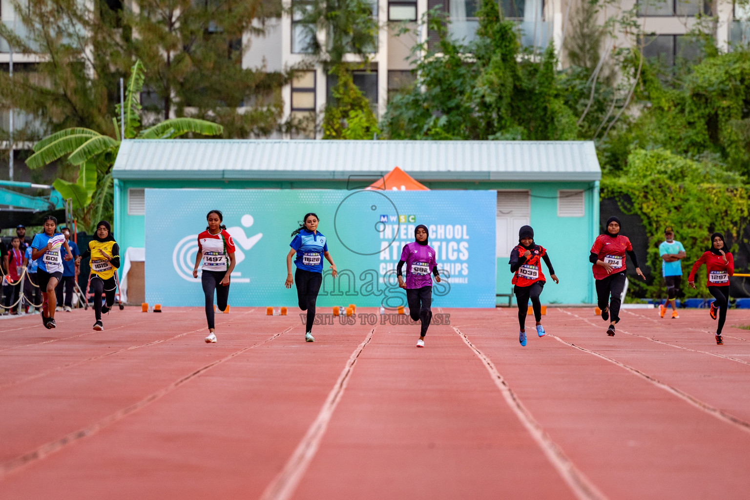 Day 1 of MWSC Interschool Athletics Championships 2024 held in Hulhumale Running Track, Hulhumale, Maldives on Saturday, 9th November 2024. 
Photos by: Hassan Simah / Images.mv