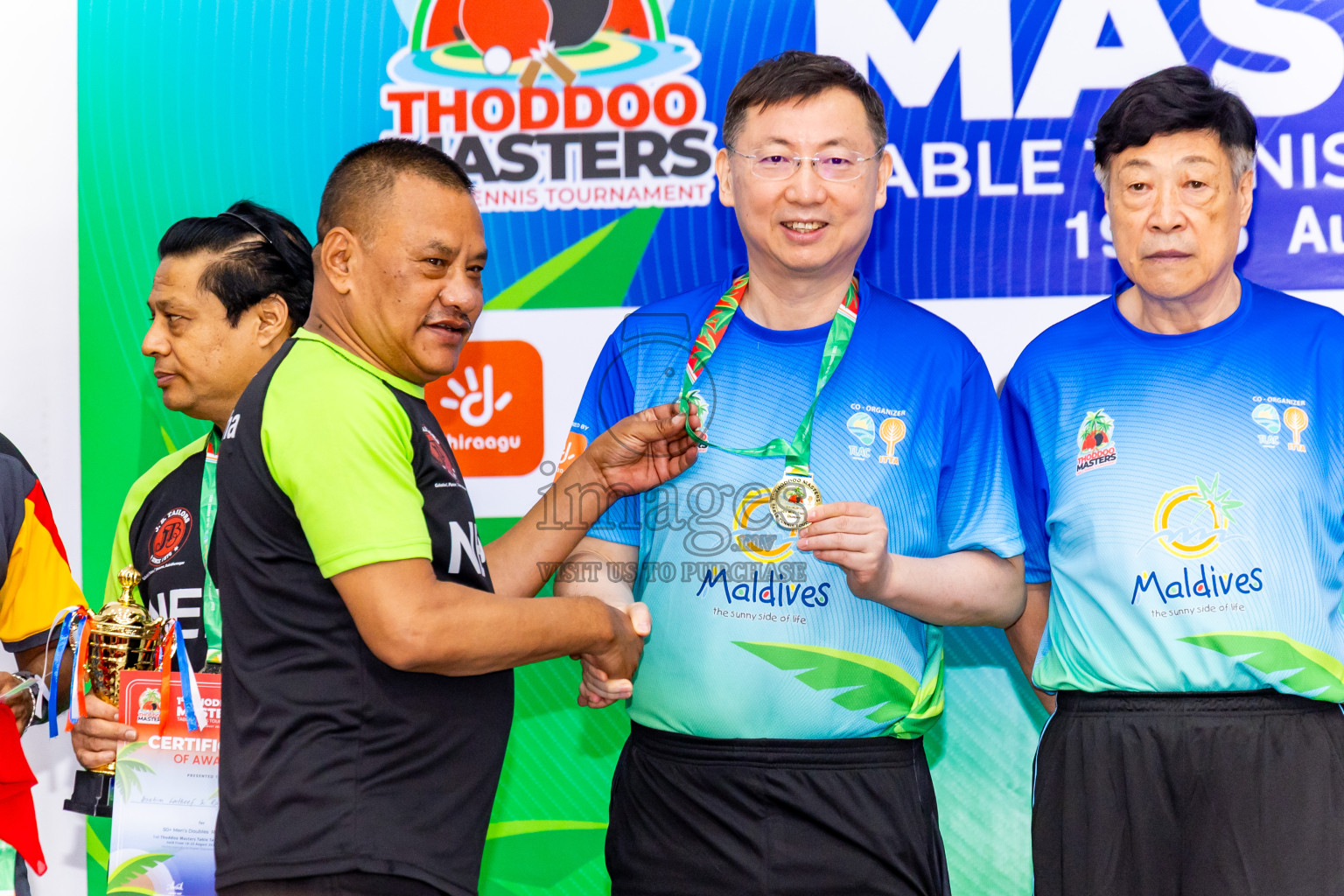 Day 4 of 1st Thoddoo Masters Table Tennis Tournament was held on Sunday, 24th August 2025 in AA Thoddoo, Maldives. Photos: Nausham Waheed / images.mv
