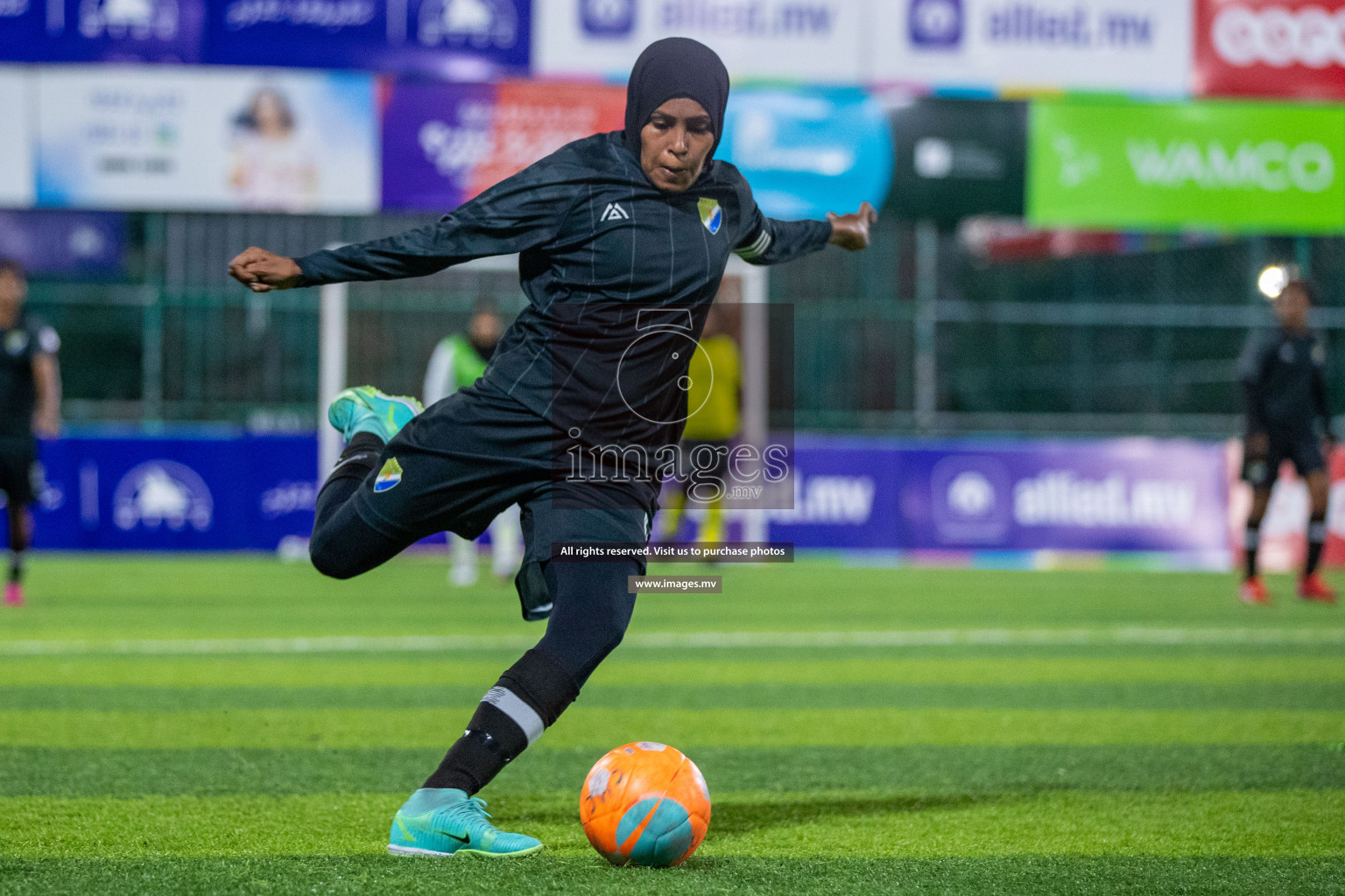 Club WAMCO vs DSC in the Semi Finals of 18/30 Women's Futsal Fiesta 2021 held in Hulhumale, Maldives on 14th December 2021. Photos: Ismail Thoriq / images.mv