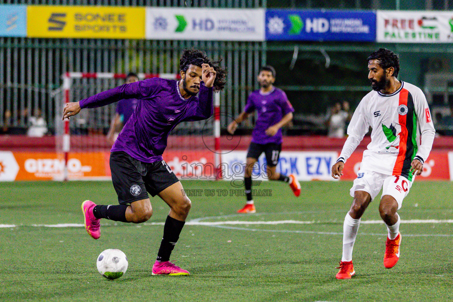 GA. Kolamaafushi vs GA. Kanduhulhuhdhoo in Day 19 of Golden Futsal Challenge 2024 was held on Friday, 2nd February 2024 in Hulhumale', Maldives 
Photos: Hassan Simah / images.mv