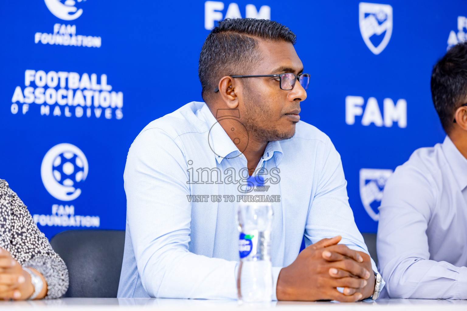 Press conference by FAM Normalization Committee was held at National Stadium in Male', Maldives on Sunday, 18th September 2024. Photos: Nausham Waheed / images.mv