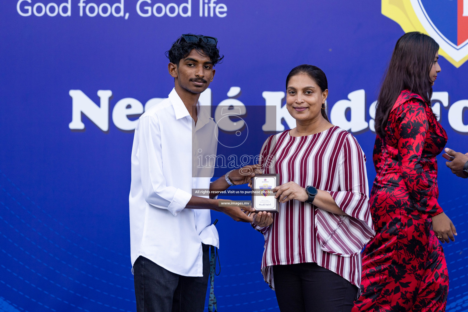 Day 4 of Nestle Kids Football Fiesta, held in Henveyru Football Stadium, Male', Maldives on Saturday, 14th October 2023 Photos: Nausham Waheed  / images.mv