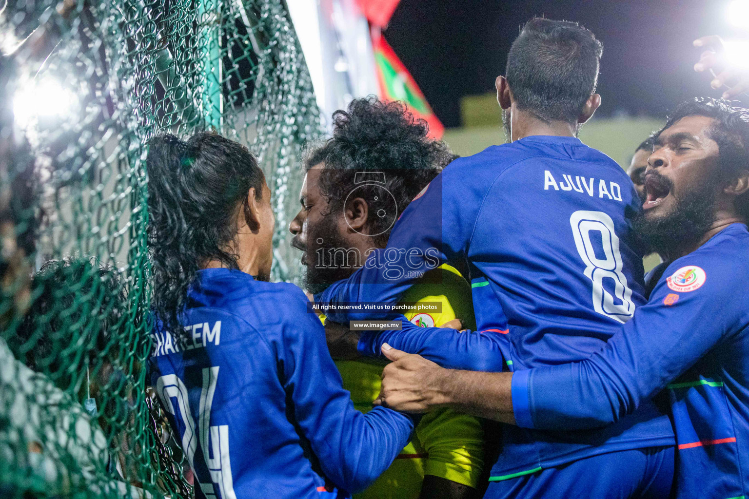 STO RC Vs Team Fenaka in the Quarter Finals of Club Maldives 2021 held in Hulhumale, Maldives on 13 December 2021. Photos: Shu Abdul Sattar / images.mv