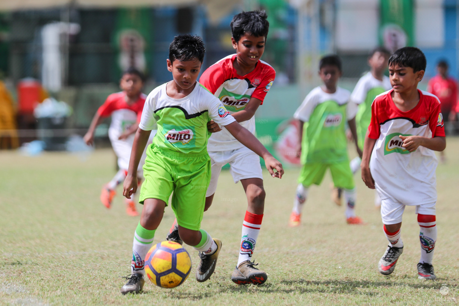 Day 4 of MILO Kids Football Fiesta in Henveiru Grounds in Male', Maldives, Saturday, February 23rd 2019 (Images.mv Photo/Suadh Abdul Sattar)