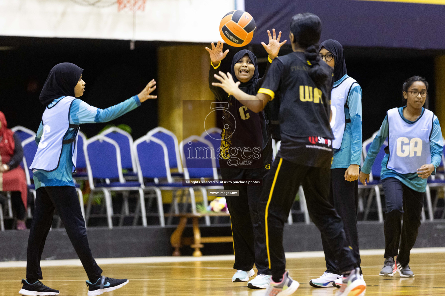 Day 10 of 24th Interschool Netball Tournament 2023 was held in Social Center, Male', Maldives on 5th November 2023. Photos: Nausham Waheed / images.mv