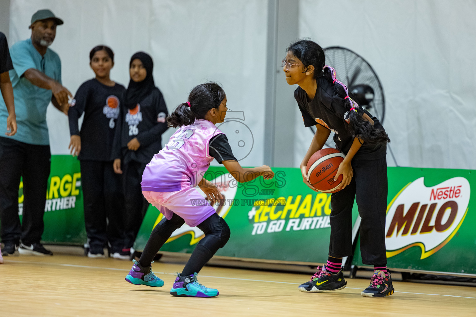 Milo 5 x 5 Junior Challenge 2025 - Basketball tournament held in Basketball Training Center, Male', Maldives on Thursday, 09th October 2025. 
Photo by: Hassan Simah / Images.mv