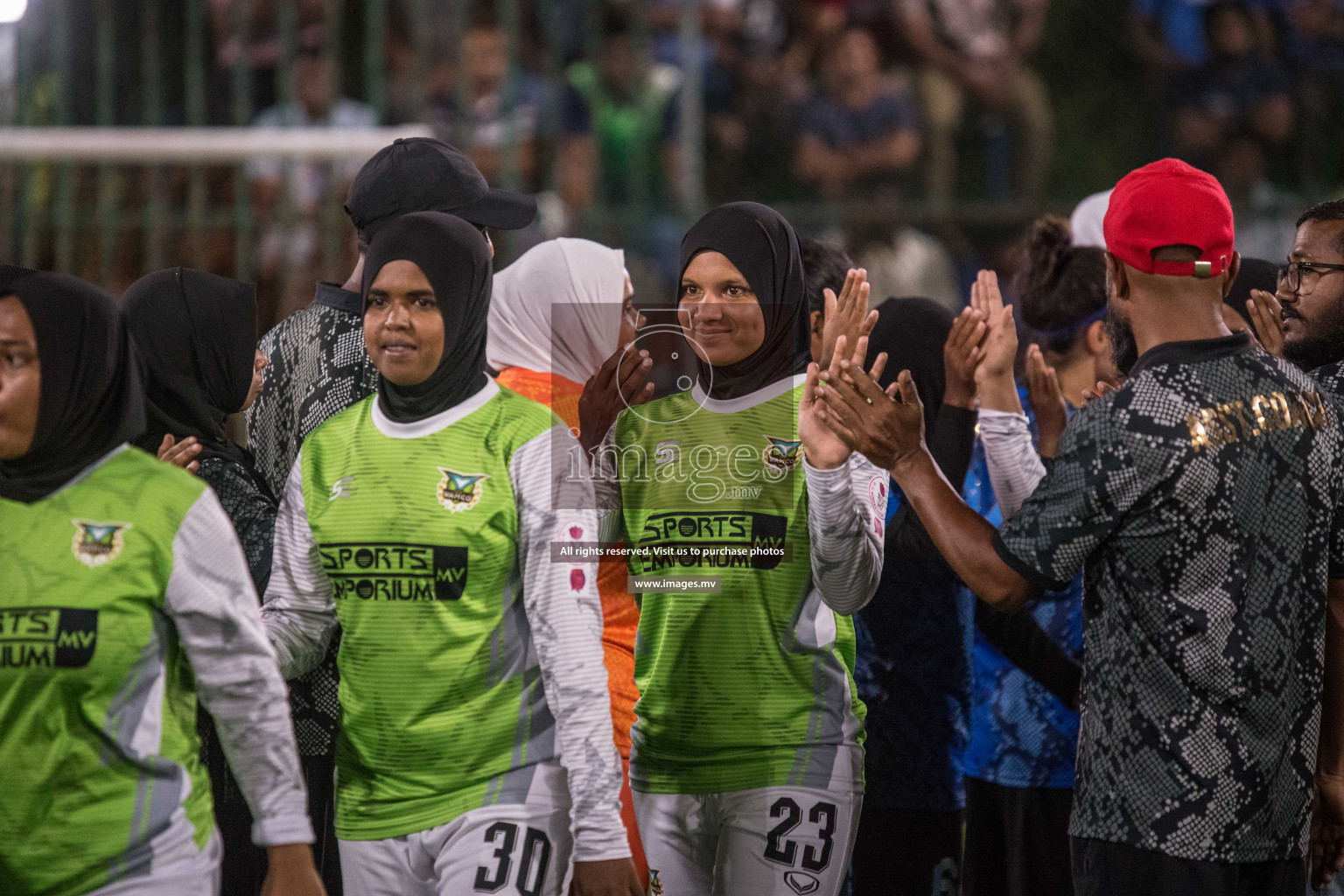 Ports Limited vs WAMCO - in the Finals 18/30 Women's Futsal Fiesta 2021 held in Hulhumale, Maldives on 18 December 2021. Photos by Nausham Waheed & Shuu Abdul Sattar