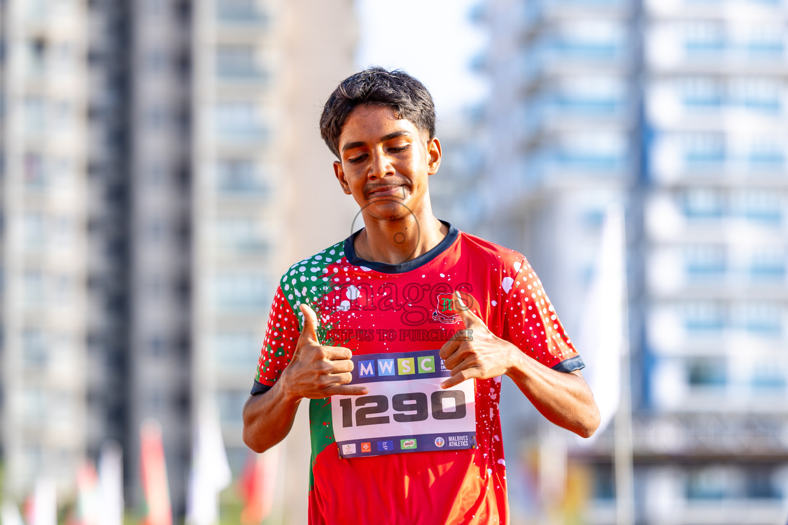 Day 4 of MWSC Interschool Athletics Championships 2024 held in Hulhumale Running Track, Hulhumale, Maldives on Tuesday, 12th November 2024. Photos by: Raaif Yoosuf / Images.mv