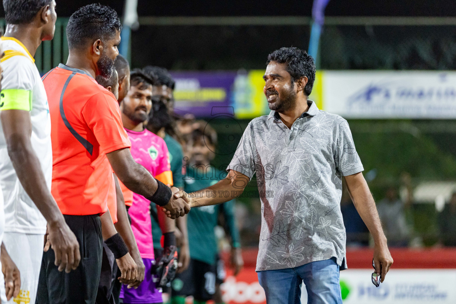 M Maduvvari vs M Raiymandhoo in Day 22 of Golden Futsal Challenge 2024 was held on Monday , 5th February 2024 in Hulhumale', Maldives Photos: Nausham Waheed / images.mv