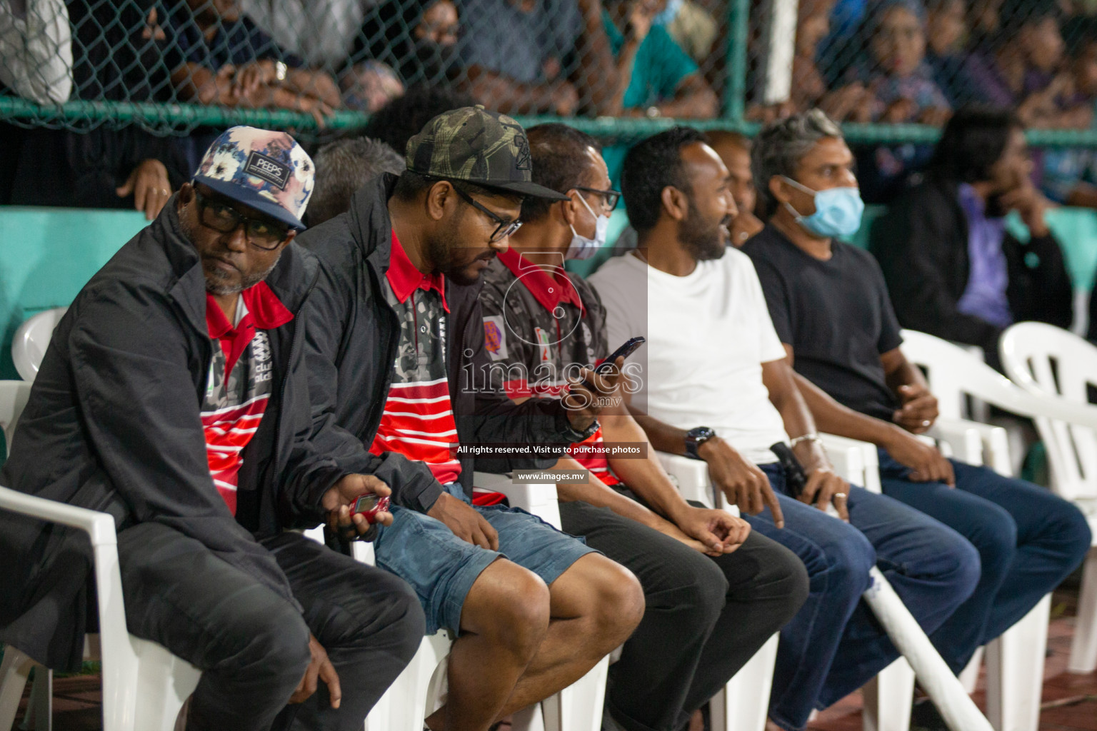 STO RC Vs Team Fenaka in the Quarter Finals of Club Maldives 2021 held in Hulhumale, Maldives on 13 December 2021. Photos: Nasam Thaufeeq