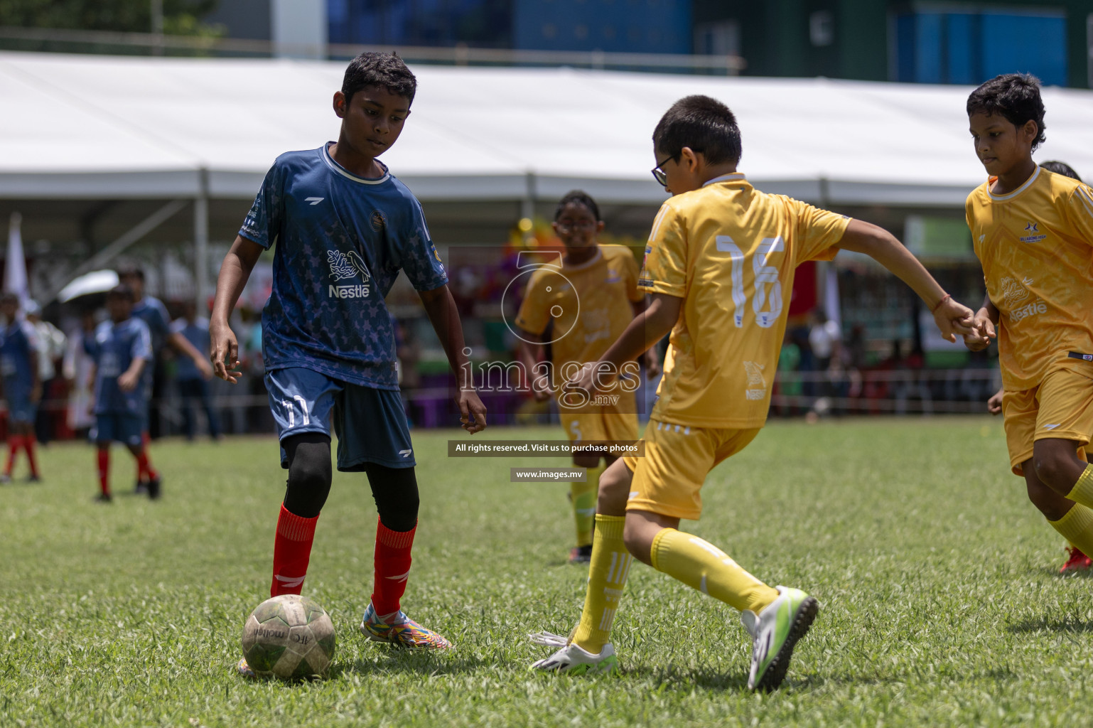 Day 1 of Nestle kids football fiesta, held in Henveyru Football Stadium, Male', Maldives on Wednesday, 11th October 2023 Photos: Shut Abdul Sattar/ Images.mv