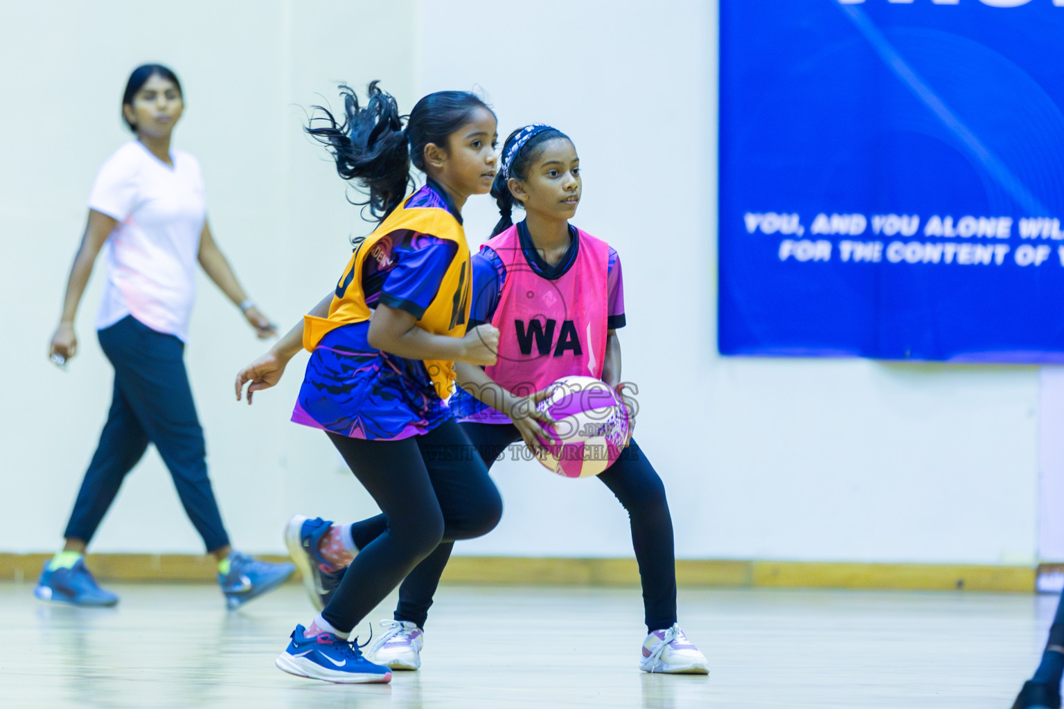 N Sports Academy B vs N Sports Academy B (U11) in Day 1 of 3rd Junior Championship - Netball association of Maldives, held at Social Center on 19th January 2025 . Photos by Shuu Abdul Sattar