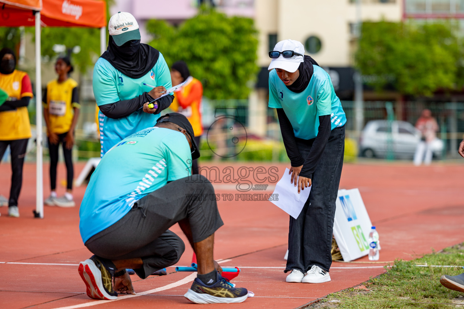 Day 2 of MWSC Interschool Athletics Championships 2024 held in Hulhumale Running Track, Hulhumale, Maldives on Sunday, 10th November 2024. 
Photos by: Hassan Simah / Images.mv