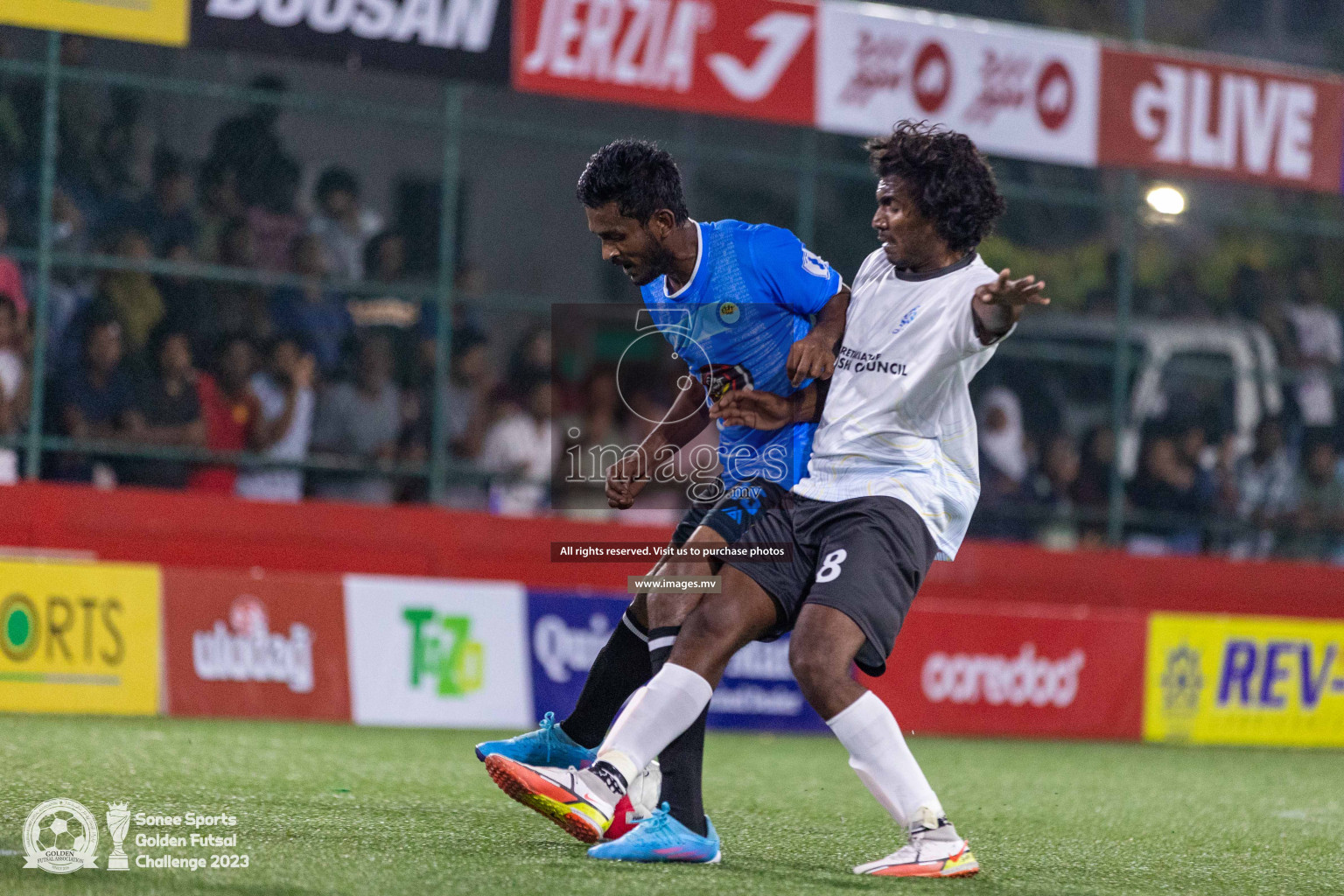 K. Guraidhoo vs TK. Dhiffushi in Day 4 of Golden Futsal Challenge 2023 on 08 February 2023 in Hulhumale, Male, Maldives