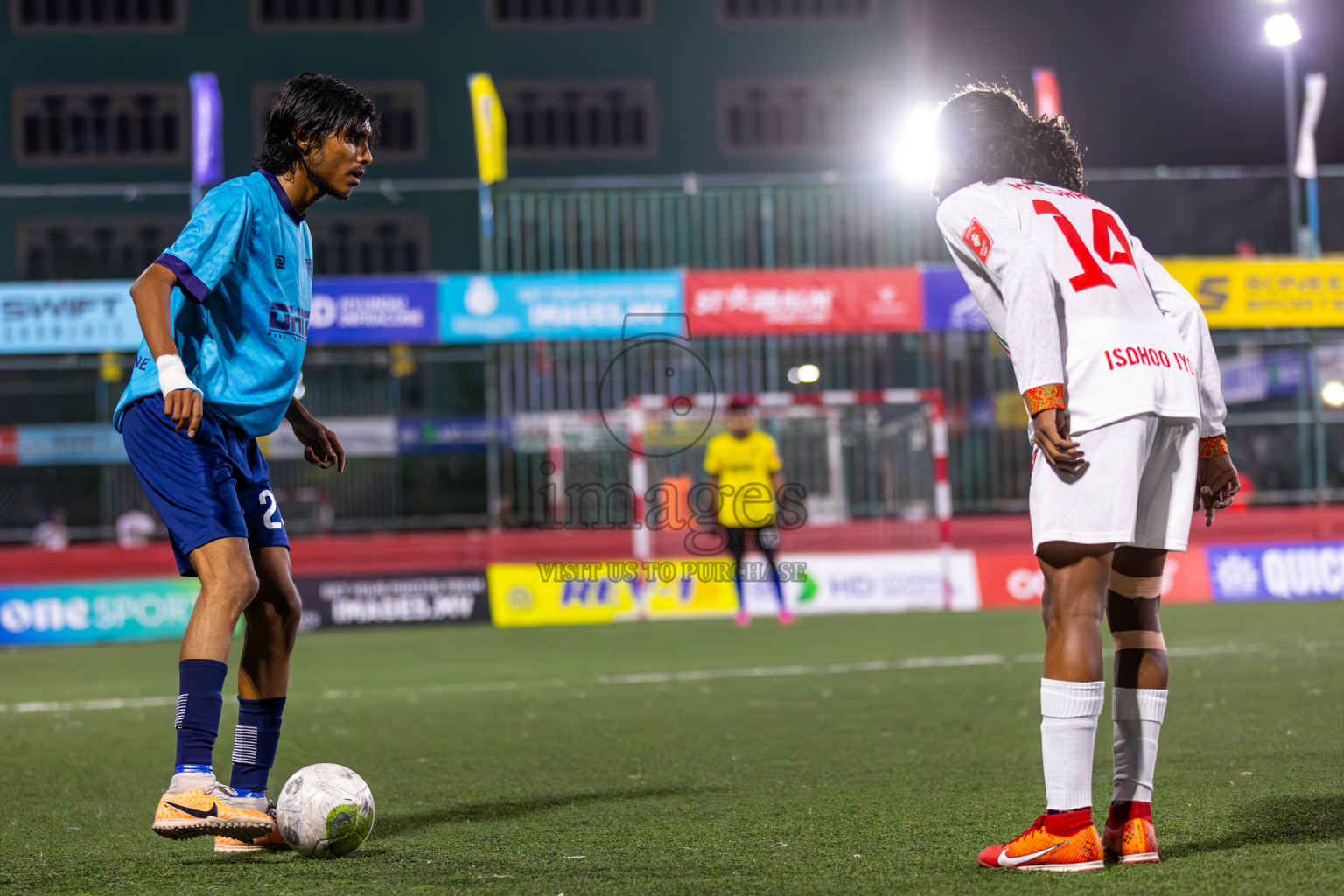 L Maamendhoo vs L Isdhoo in Day 12 of Golden Futsal Challenge 2024 was held on Friday, 26th January 2024, in Hulhumale', Maldives
Photos: Ismail Thoriq / images.mv