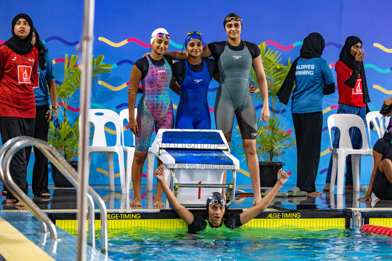 Day 6 of National Swimming Competition 2024 held in Hulhumale', Maldives on Wednesday, 18th December 2024. 
Photos: Hassan Simah / images.mv