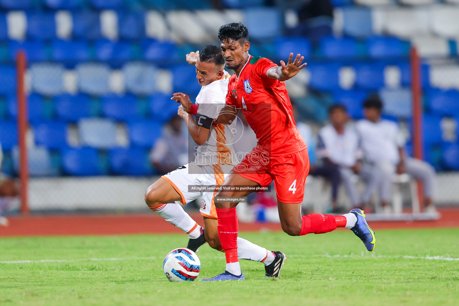 Bhutan vs Bangladesh in SAFF Championship 2023 held in Sree Kanteerava Stadium, Bengaluru, India, on Wednesday, 28th June 2023. Photos: Nausham Waheed, Hassan Simah / images.mv