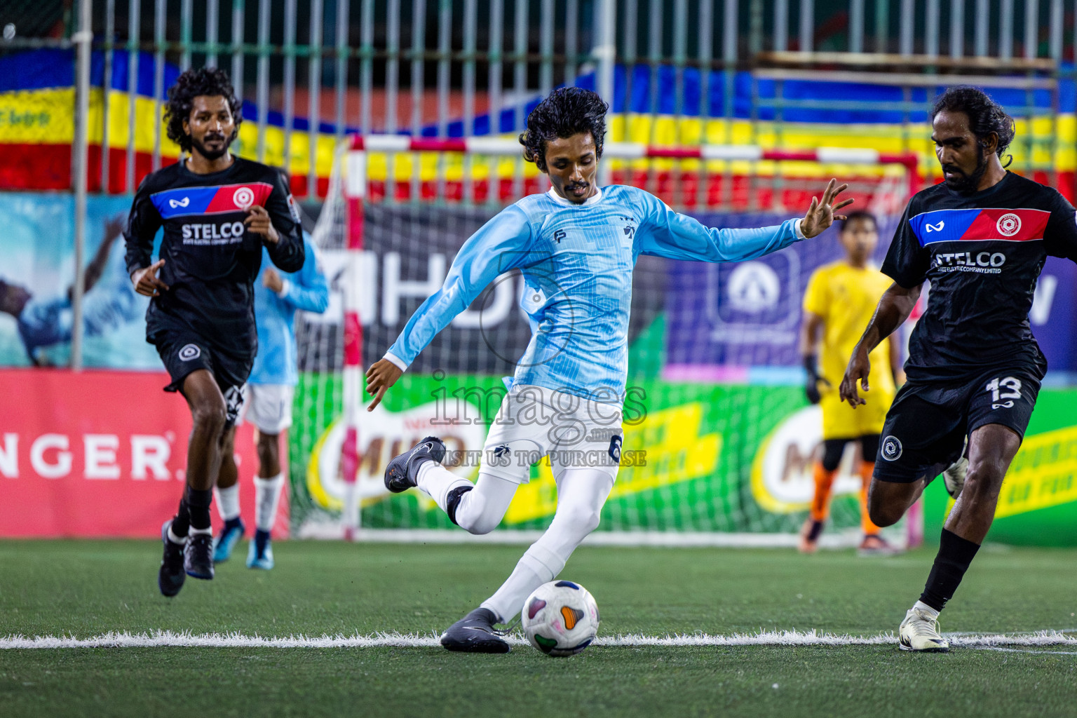 TEAM MACL vs STELCO RC in Quarter Finals of Club Maldives Cup 2024 held in Rehendi Futsal Ground, Hulhumale', Maldives on Wednesday, 9th October 2024. Photos: Nausham Waheed / images.mv