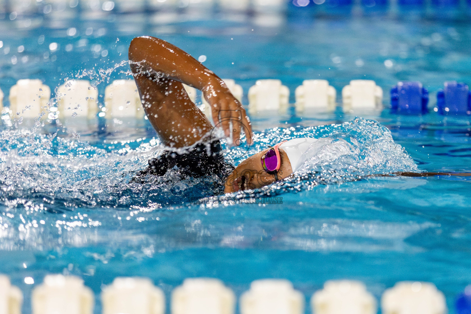 Day 2 of National Swimming Competition 2024 held in Hulhumale', Maldives on Saturday, 14th December 2024. Photos: Hassan Simah / images.mv