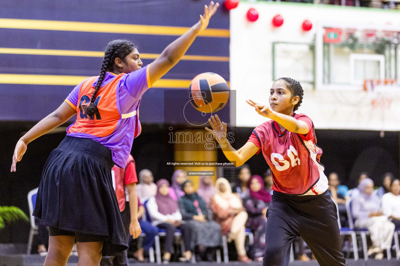 Final of 24th Interschool Netball Tournament 2023 was held in Social Center, Male', Maldives on 7th November 2023. Photos: Nausham Waheed / images.mv