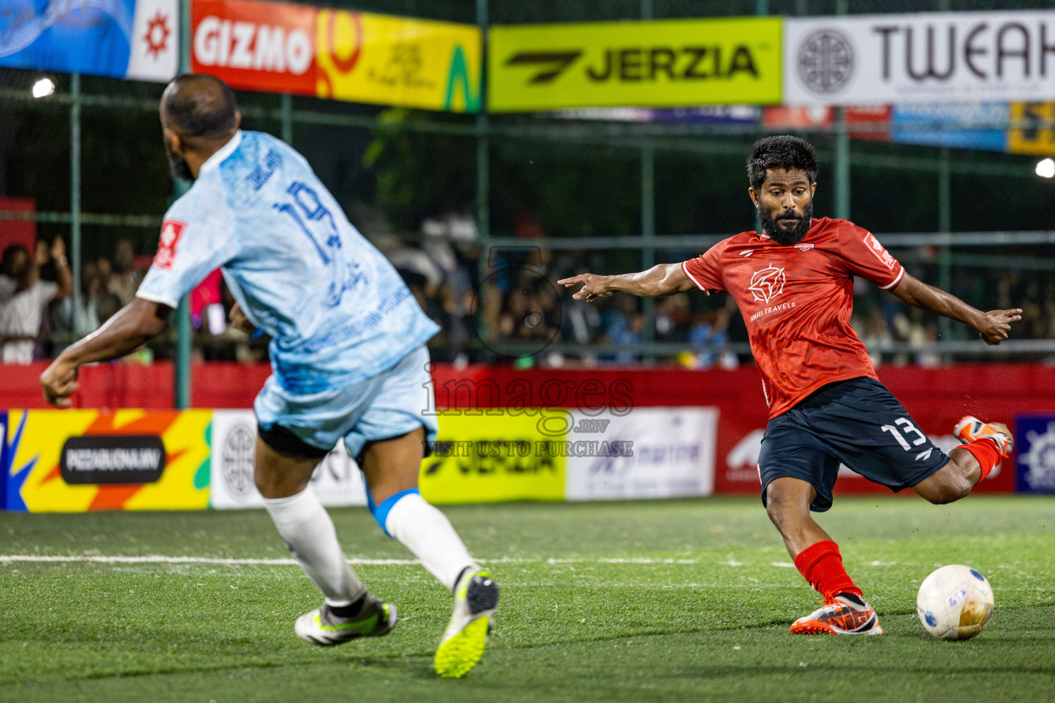 ADh Mahibadhoo VS ADh Kunburudhoo Atoll Round Semi-Final on Day 20 of Golden Futsal Challenge 2025 was held on Friday, 24 January 2025, in Hulhumale', Maldives. 
Photos: Hassan Simah / images.mv