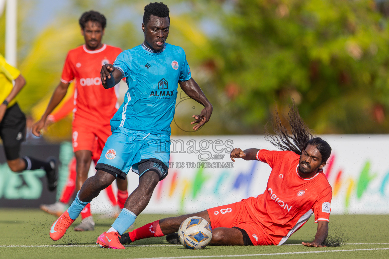 Semi Finals Match 01 Irumathi FC VS CC Sports Club in Day 7 of Eydhafushi Cup 2025 held in Eydhafushi Football Stadium at B. Eydhafushi, Maldives on Friday, 12th September 2025. Photos: Arif Rasheed / images.mv