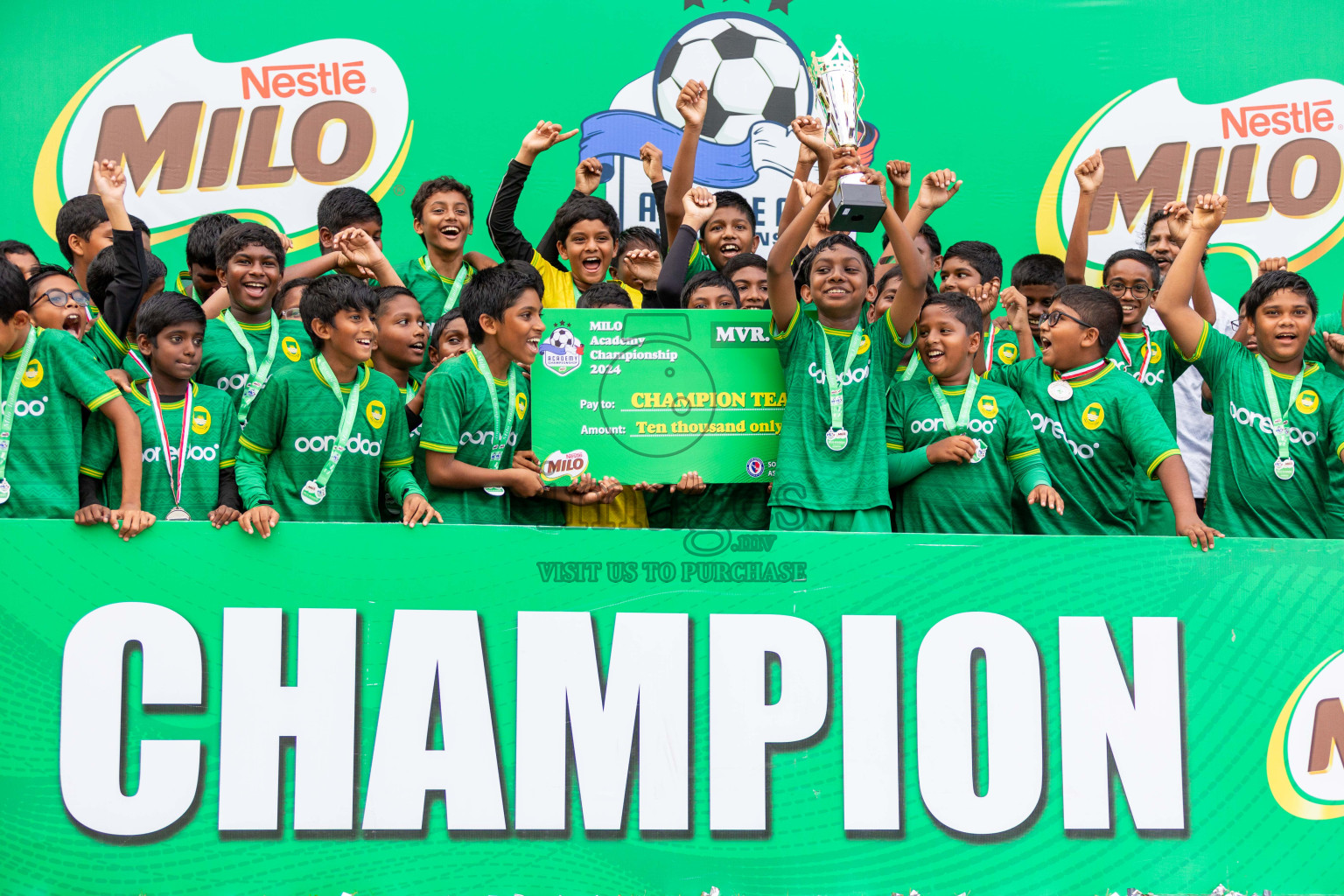 Final Day  of MILO Academy Championship 2024 - U12 was held at Henveiru Grounds in Male', Maldives on Thursday, 7th July 2024. Photos: Shuu Abdul Sattar / images.mv