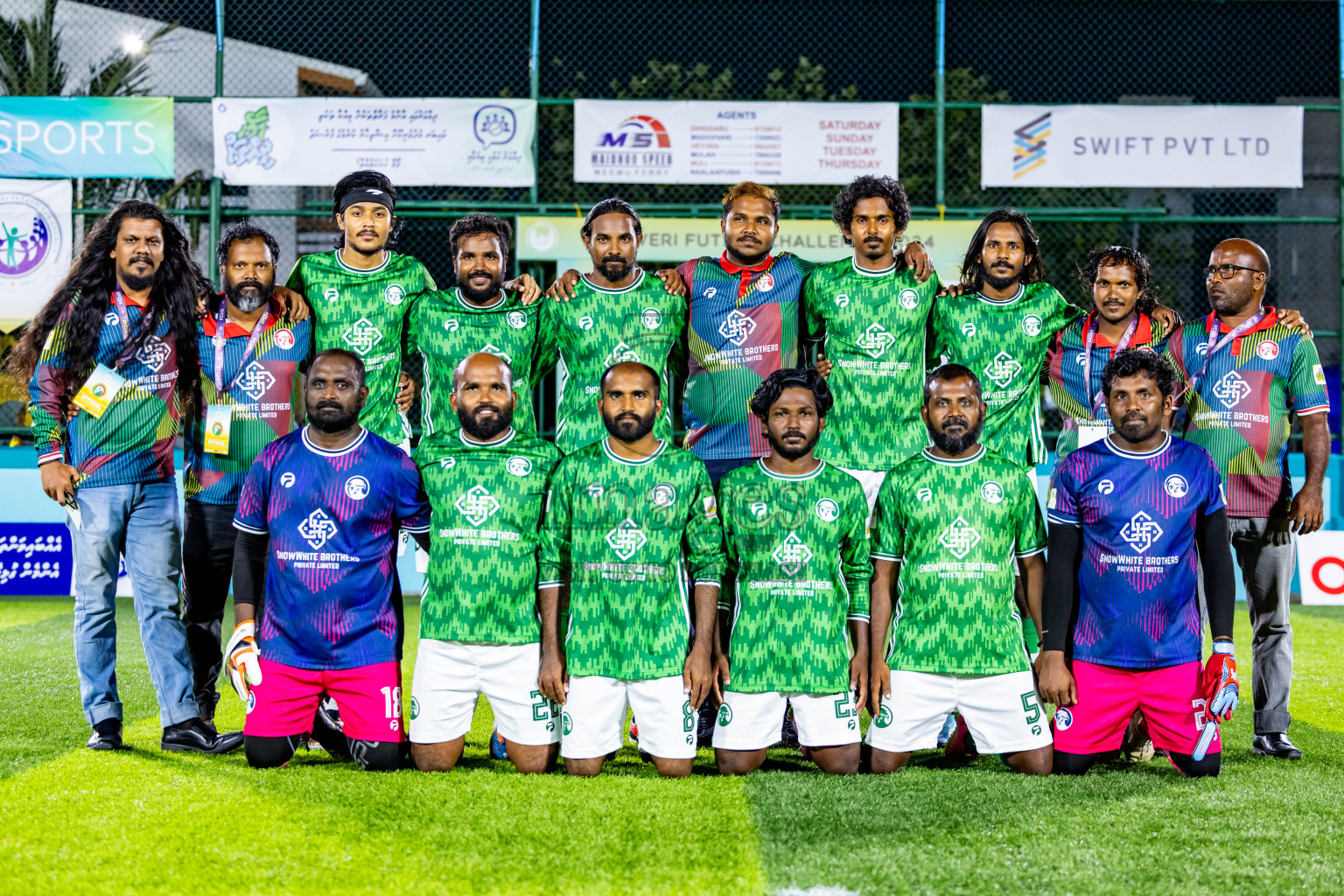 Kovigoani vs FC Baaz in Day 3 of Laamehi Dhiggaru Ekuveri Futsal Challenge 2024 was held on Sunday, 28th July 2024, at Dhiggaru Futsal Ground, Dhiggaru, Maldives Photos: Nausham Waheed / images.mv