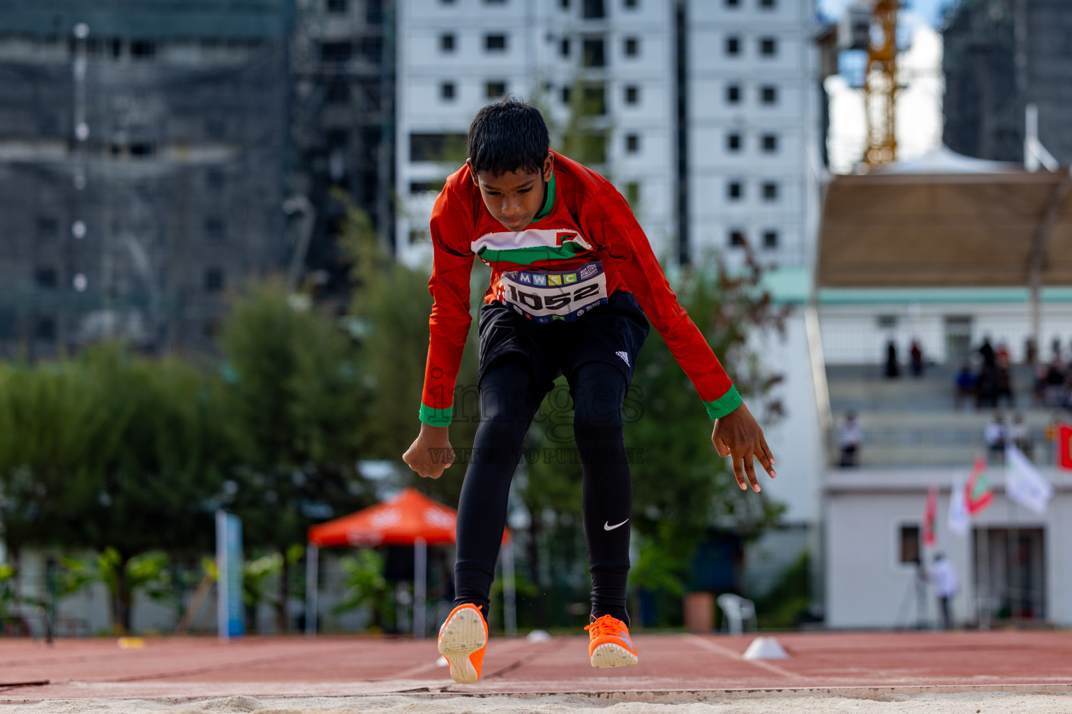 Day 1 of MWSC Interschool Athletics Championships 2024 held in Hulhumale Running Track, Hulhumale, Maldives on Saturday, 9th November 2024. 
Photos by: Hassan Simah / Images.mv