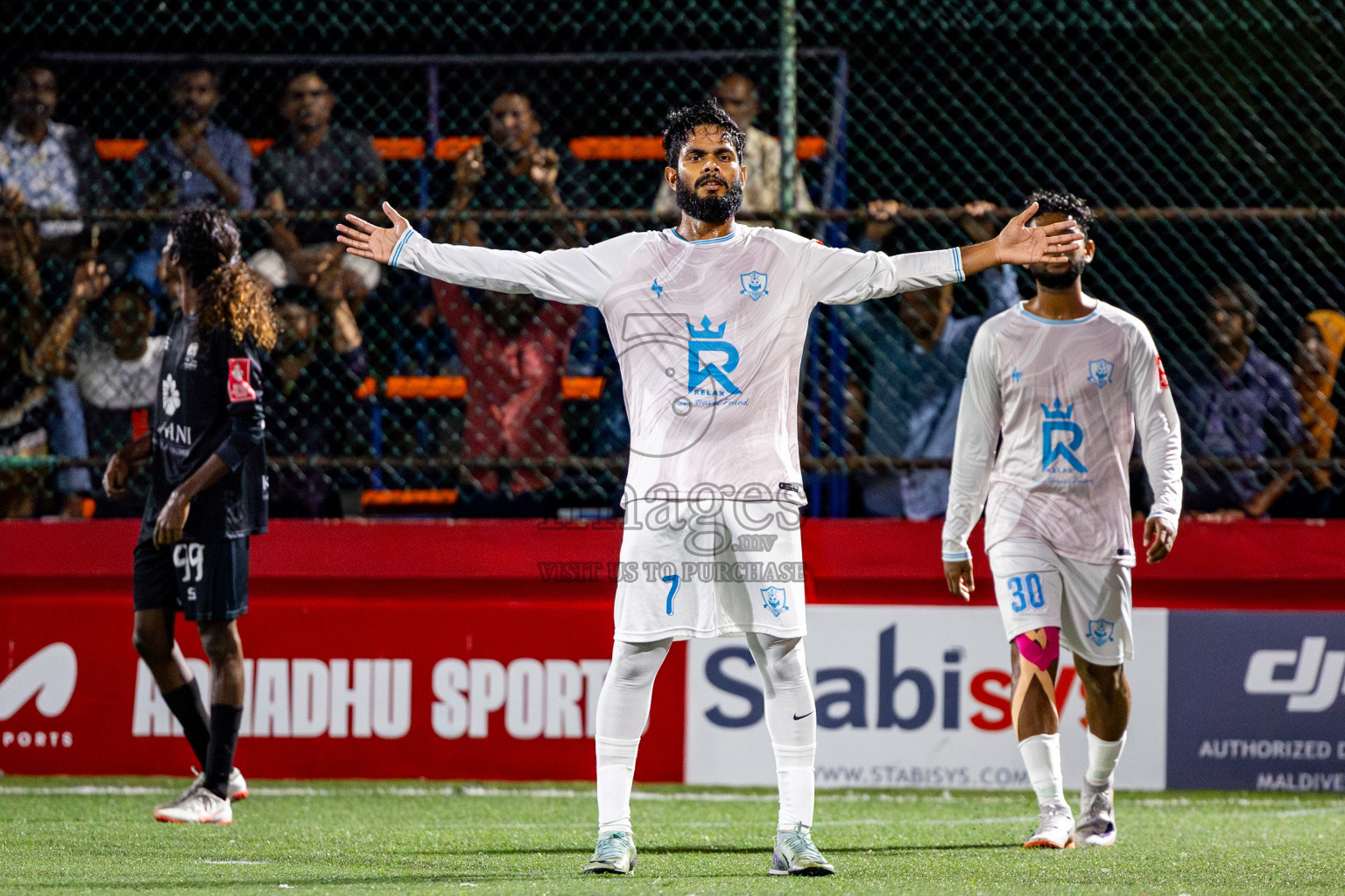 AA Thoddoo vs AA Ukulhas in Day 11 of Golden Futsal Challenge 2025 was held on Wednesday, 15th January 2025, in Hulhumale', Maldives Photos: Nausham Waheed / images.mv