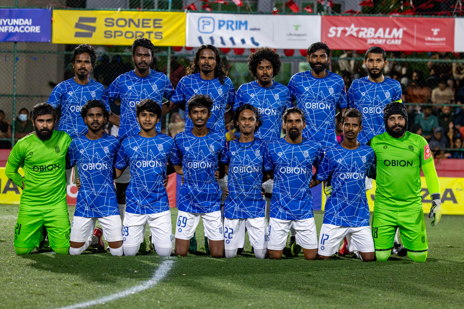 L. Gan VS HDh. Naivaadhoo in Round of 16 on Day 40 of Golden Futsal Challenge 2024 which was held on Tuesday, 27th February 2024, in Hulhumale', Maldives Photos: Hassan Simah / images.mv