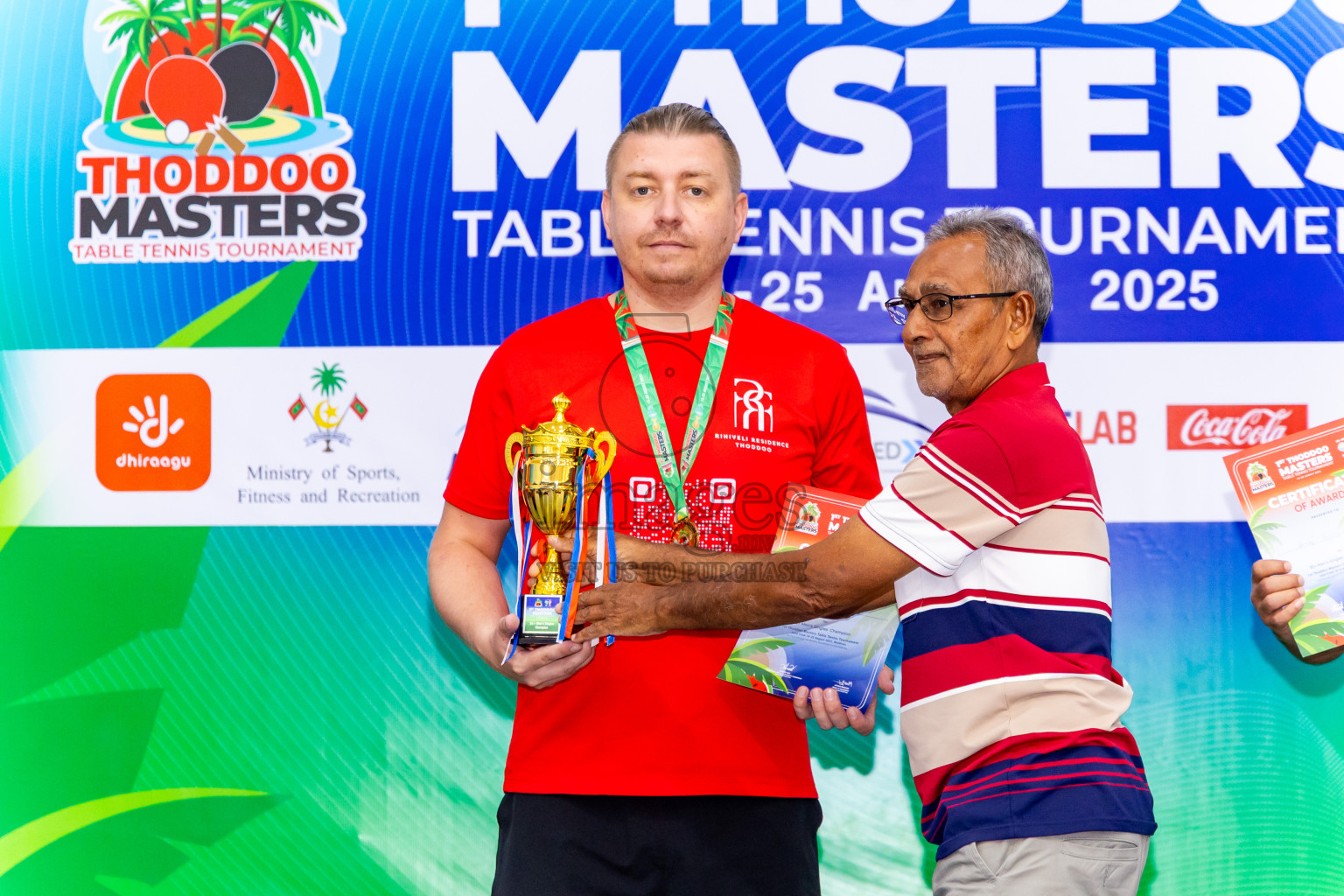 Day 4 of 1st Thoddoo Masters Table Tennis Tournament was held on Sunday, 24th August 2025 in AA Thoddoo, Maldives. Photos: Nausham Waheed / images.mv