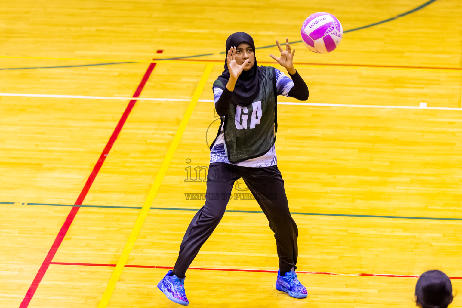 SC Skylark vs SC Shining Star in Day 7 of 24th Milo Netball Association Championship was held in Social Center at Male', Maldives on Sunday, 7th September 2025. Photos: Nausham Waheed / images.mv