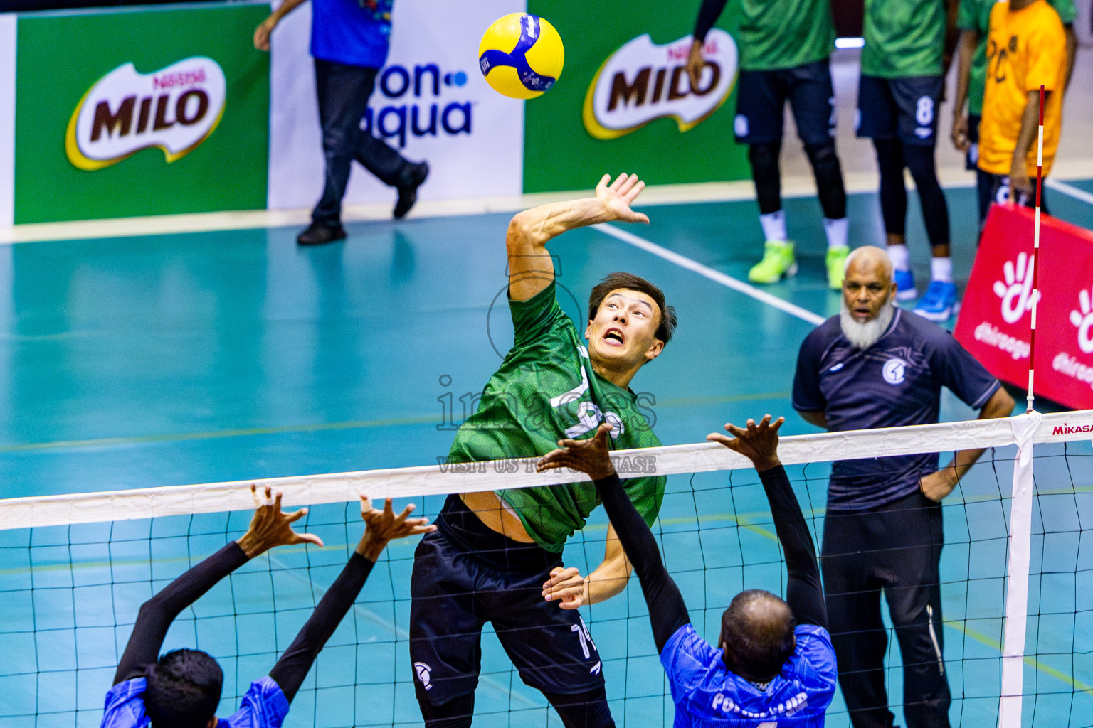 Police Club vs Club HDC in Semi Final of MILO VAM Cup 2024 Men's Division was held in Social Center Indoor Hall on Friday, 1st September 2024. Photos: Nausham Waheed / images.mv