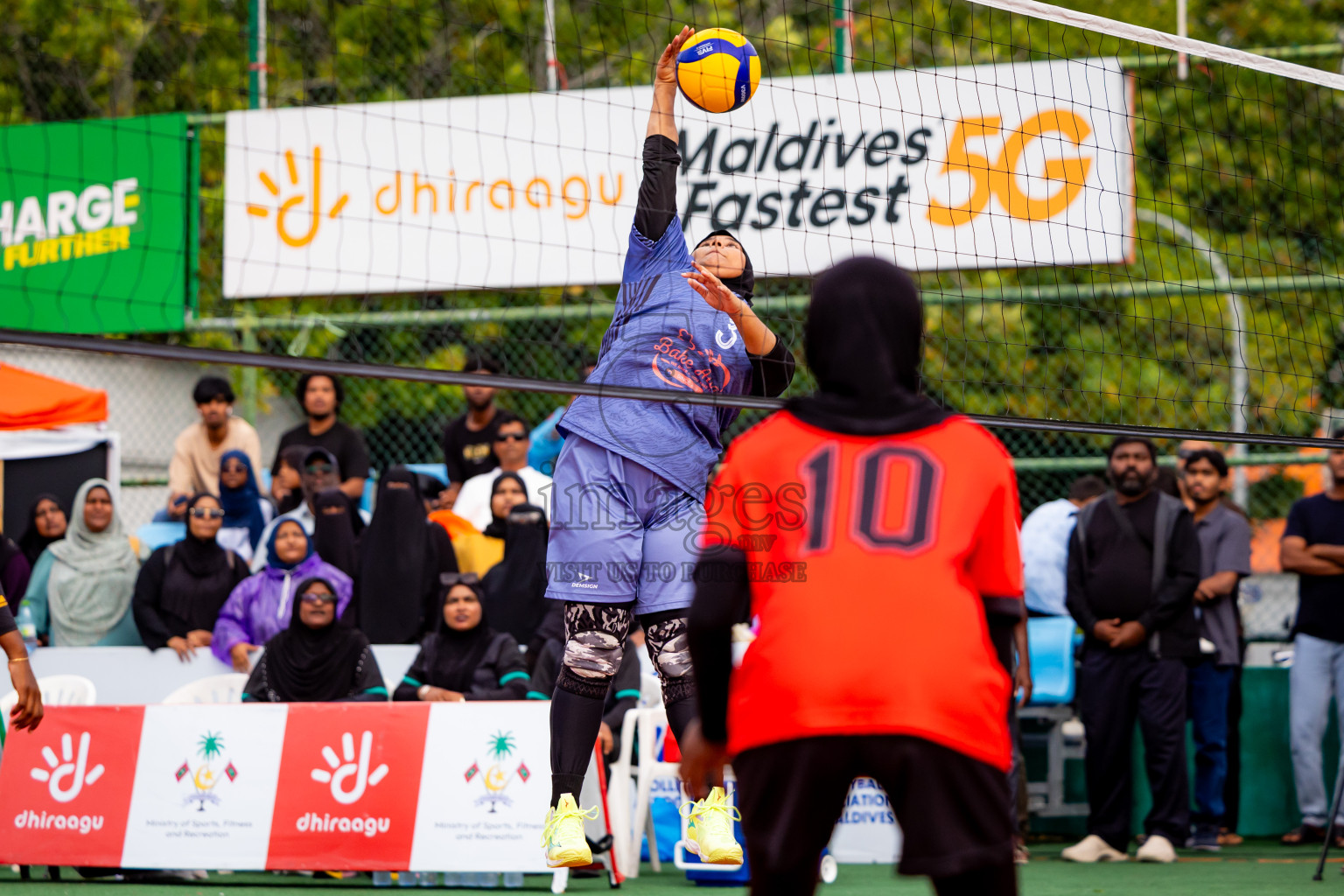 Villingili Z Jamiyya vs Club Volleyball in the Finals of Milo National Junior Volleyball Championship 2025 Woman's Division was held on Sunday, 30th November 2025 at Ekuveni Turf Court Male', Maldives. Photos: Nausham Waheed / images.mv