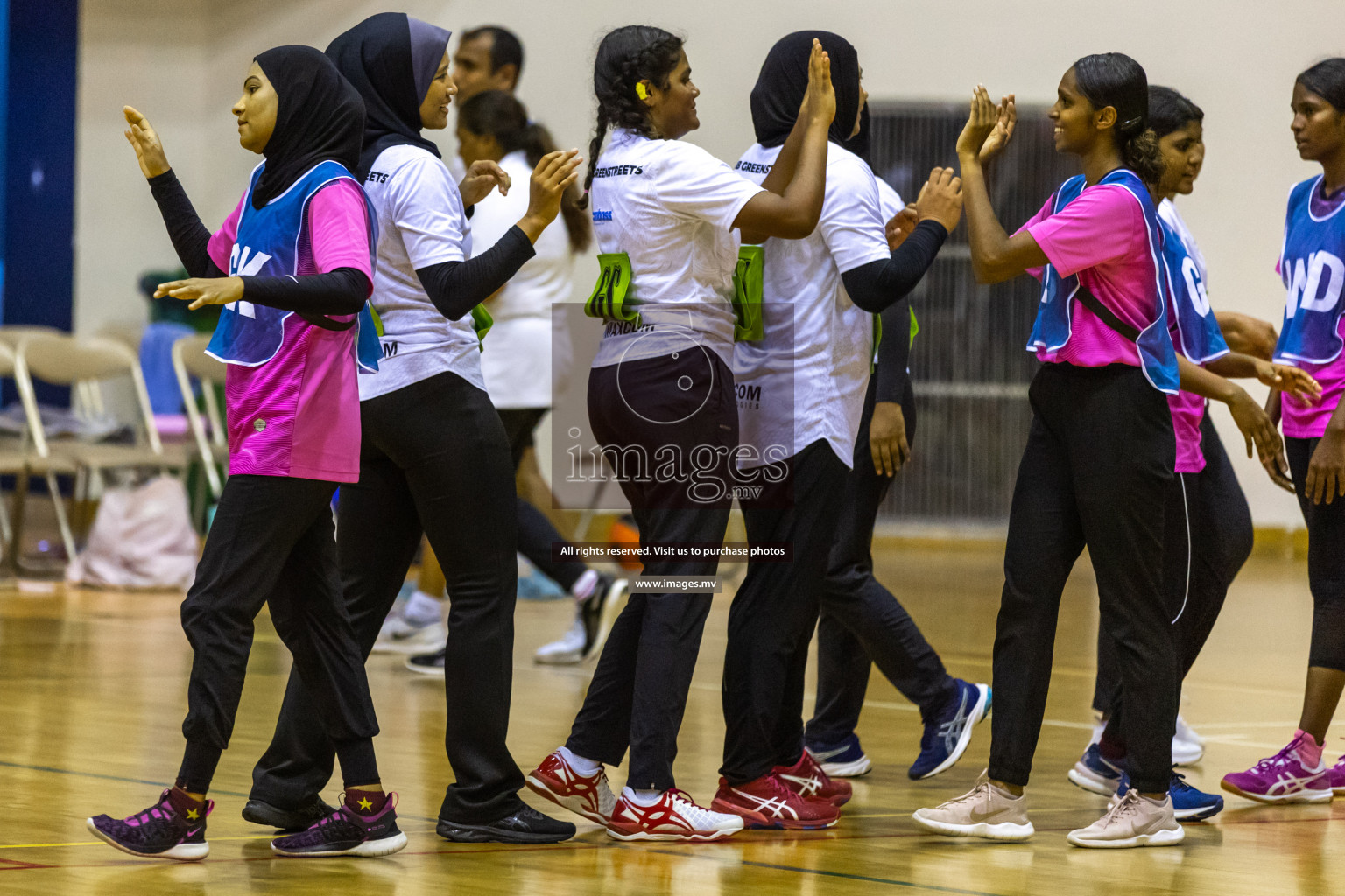 Sports Club Shining Star vs Club Green Streets in the Milo National Netball Tournament 2022 on 17 July 2022, held in Social Center, Male', Maldives. Photographer: Hassan Simah / Images.mv