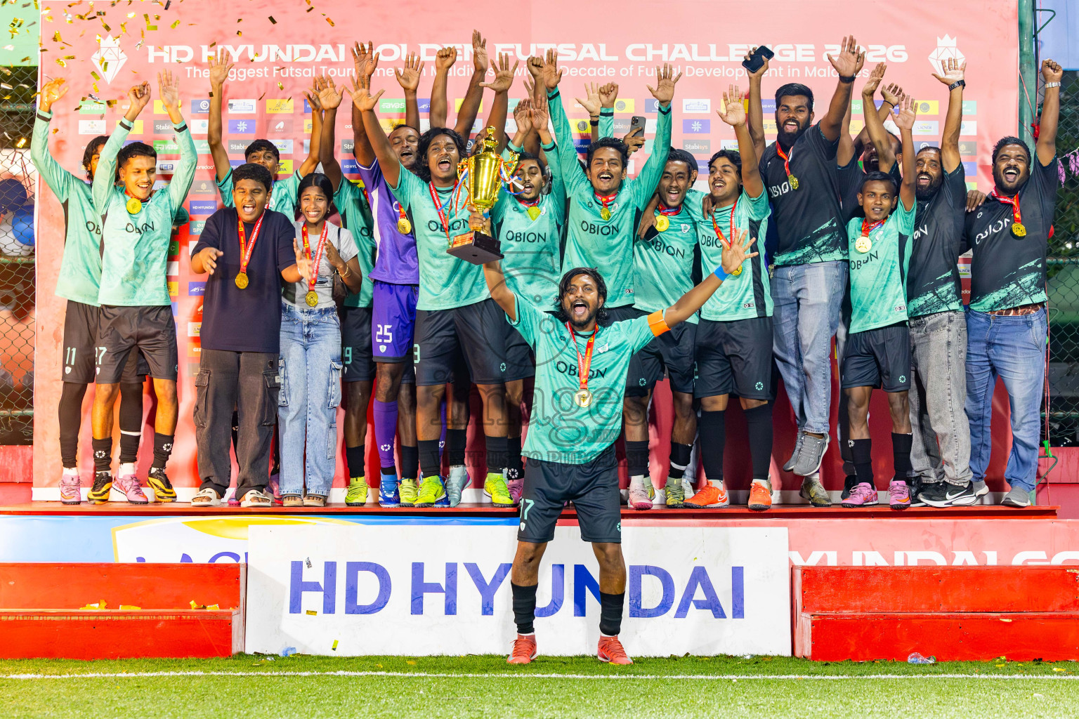 Day 28 of Golden Futsal Challenge 2026 was held on Monday, 2nd February 2026, in Hulhumale', Maldives. Photos: Nausham Waheed, Ismail Thoriq / images.mv