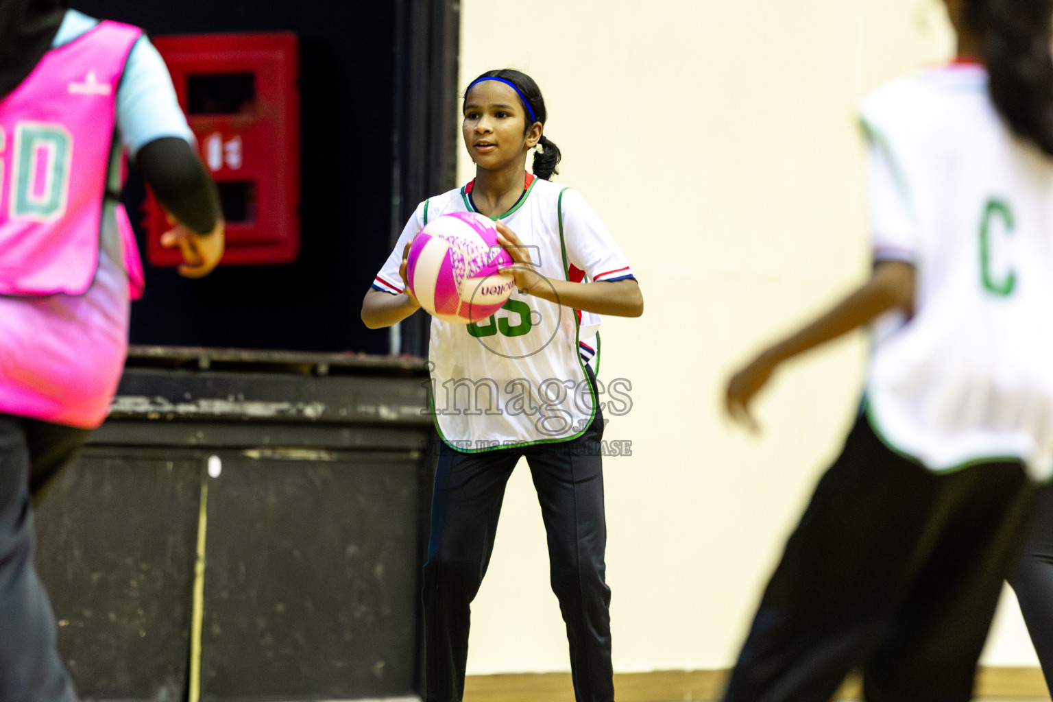 Net Queens vs Netgen B in Day 5 of 3rd Netball Junior Championship, held at Social Center on Thursday 23rd January 2025 . Photos: Shuu Abdul Sattar / images.mv