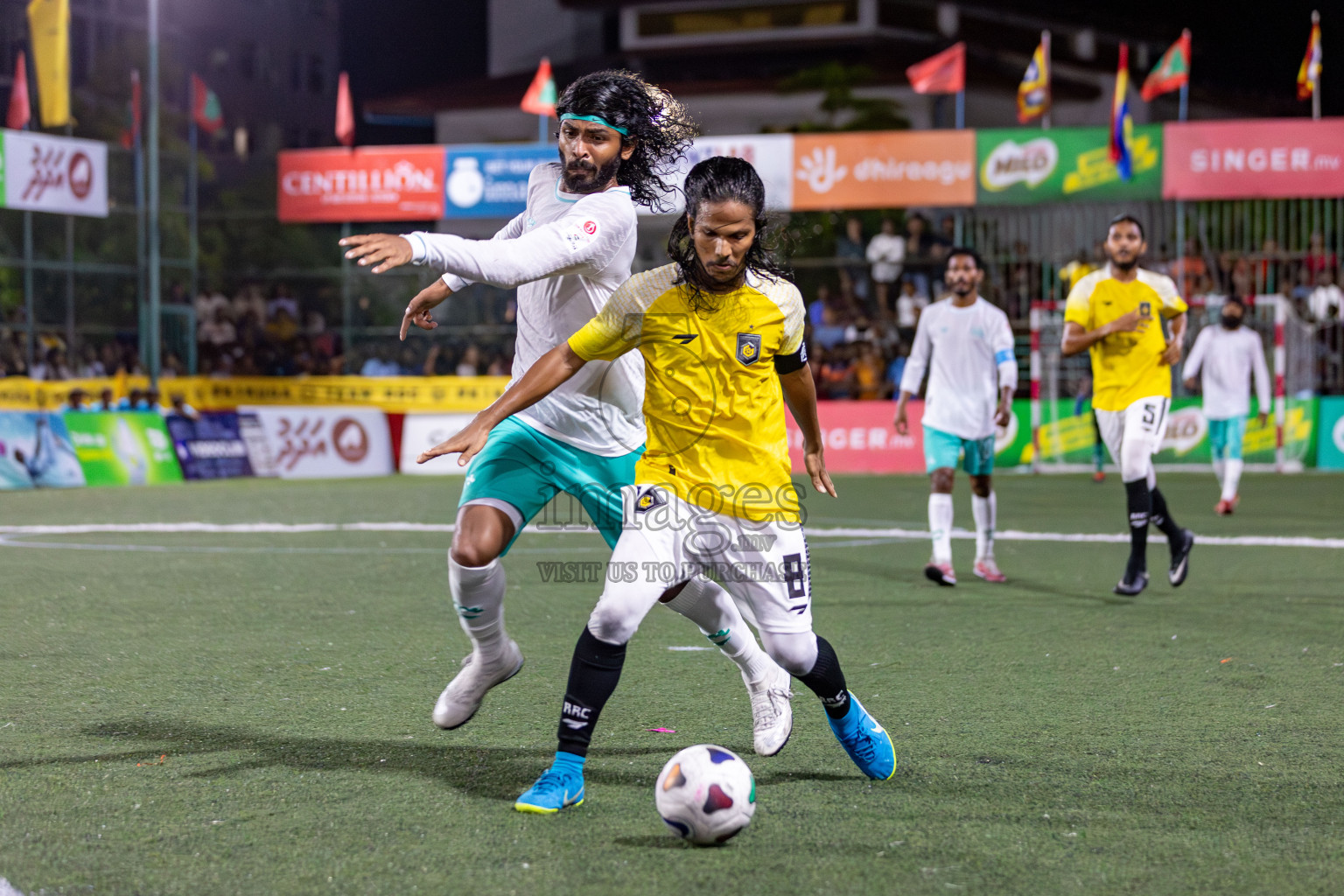 RRC vs MPL in the Semi Finals of Club Maldives Cup 2024 held in Rehendi Futsal Ground, Hulhumale', Maldives on Monday, 14th October 2024. Photos: Hassan Simah / images.mv