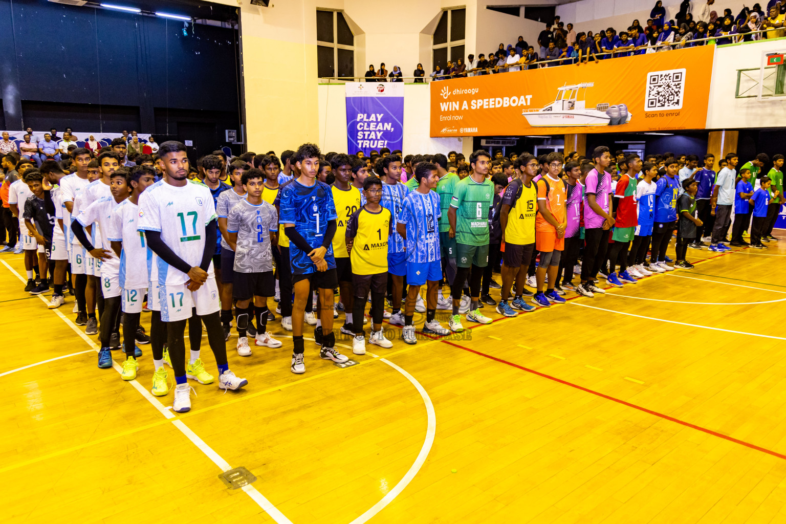 Finals of Interschool Volleyball Tournament 2024 was held in Social Center at Male', Maldives on Friday, 6th December 2024. Photos: Nausham Waheed / images.mv