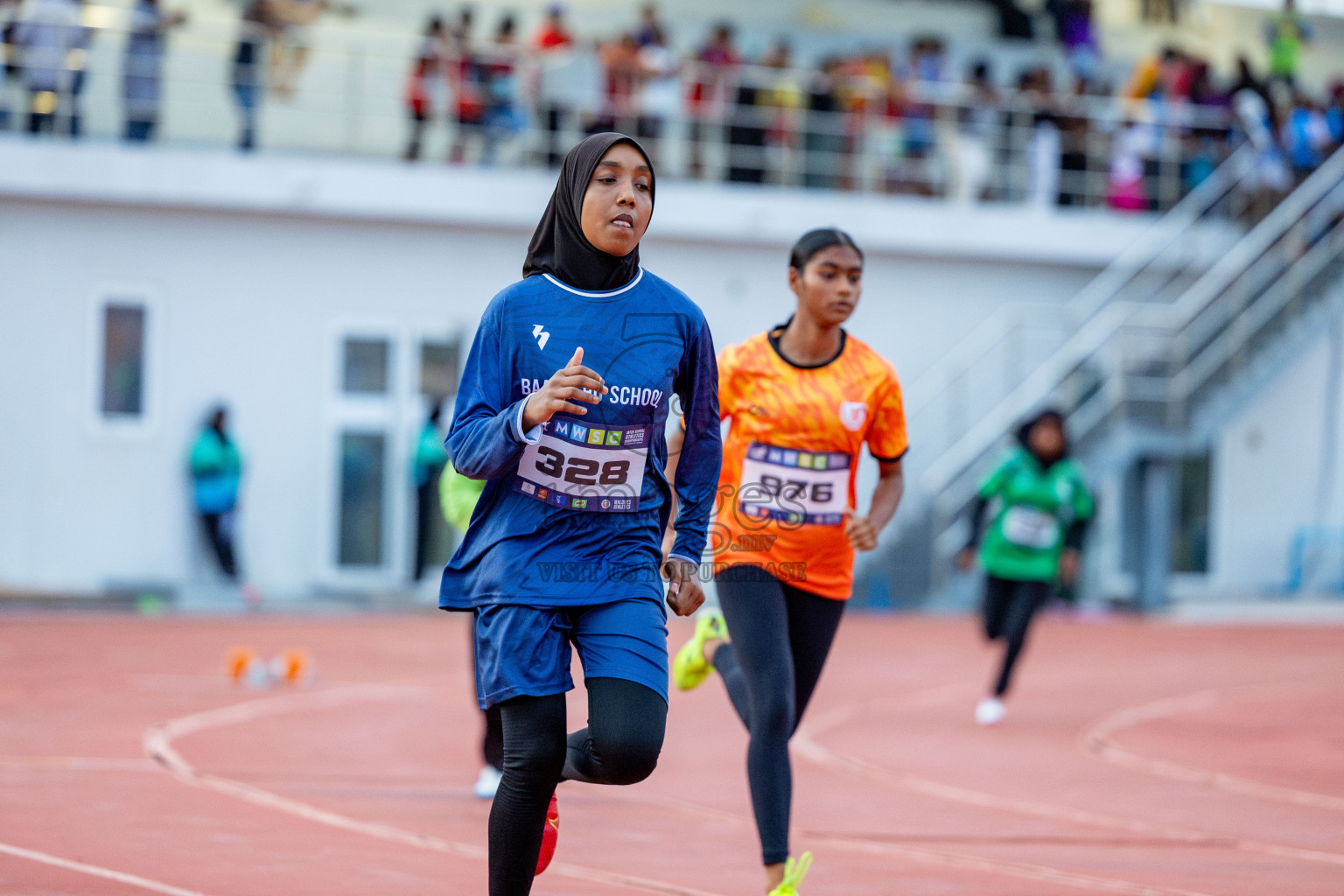 Day 2 of MWSC Interschool Athletics Championships 2024 held in Hulhumale Running Track, Hulhumale, Maldives on Sunday, 10th November 2024. 
Photos by: Hassan Simah / Images.mv