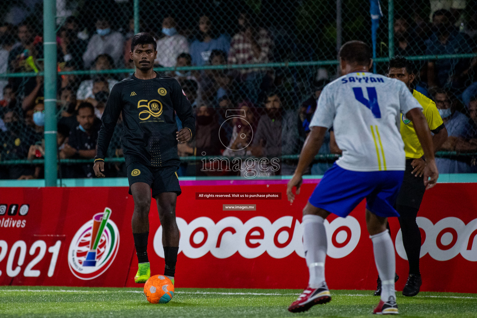 Prison Club vs MACL in the Quarter Finals of Club Maldives 2021 held at Hulhumale;, on 12th December 2021 Photos: Ismail Thoriq / images.mv